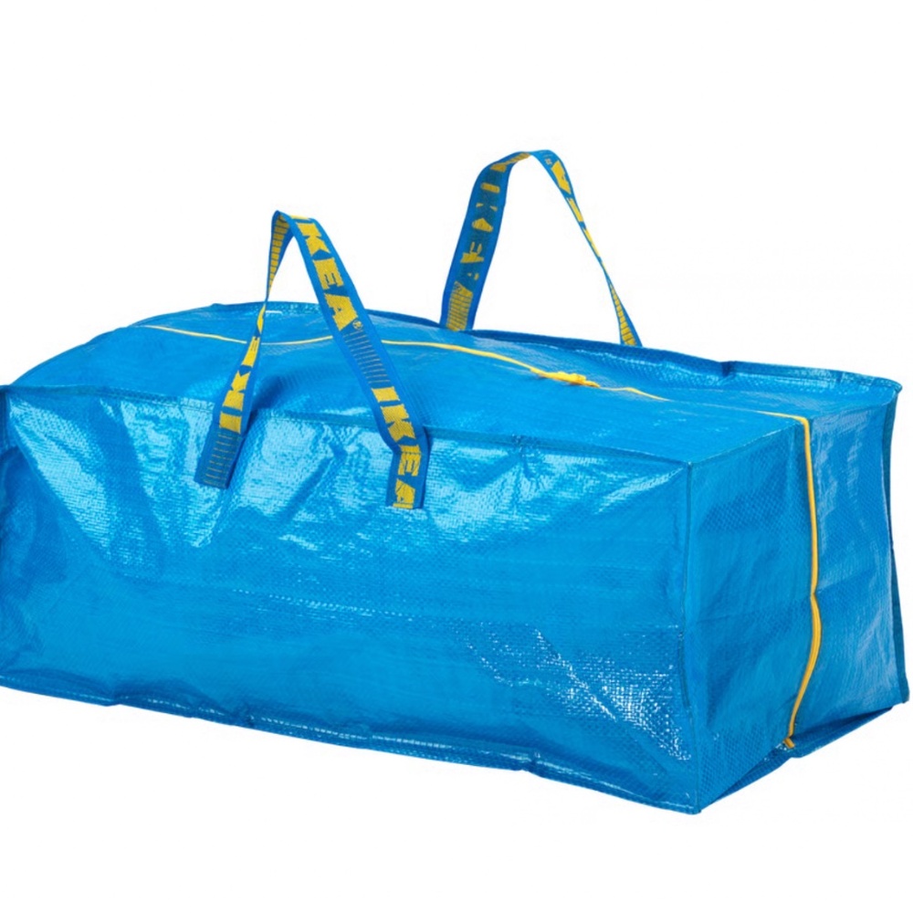 Set of 2 - FRAKTA Blue Storage Bag for Utility Cart, 20 Gallon Heavy-Duty